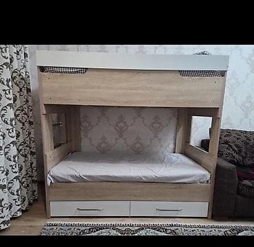 кровать двухъярусная фото: Продаю Двухъярусная кровать состояние хороший с ящиками с матрасом. - — 1
