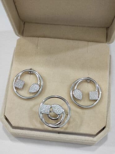 свадебные наборы ручной: Серебряный Набор  925 пробы Серьги детские Размеры имеются Цена — 1