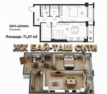 Продается просторная евро-двушка класса комфорт плюс на 12 этаже из 15 lalafo.kg да Продается просторная евро-двушка класса комфорт плюс на 12 этаже из 15