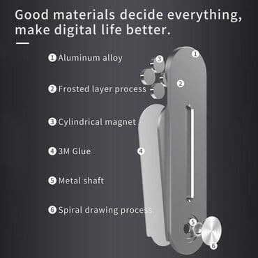 магнитавон авто: Алюминиевая магнитная подставка для телефона, боковое Крепление — 4