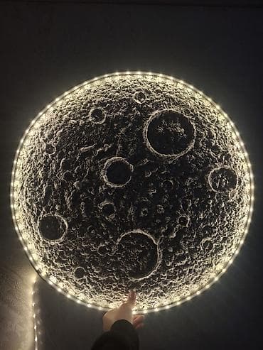 Настенный светильник «Луна» с подсветкой 100% ручная работа Длина