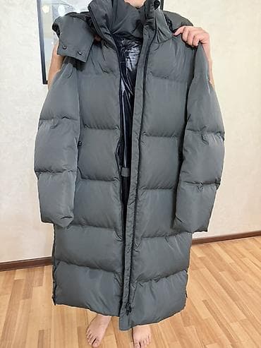 Жеке буюмдар: Пуховик, Узун модель, Капюшону бар, M, S — 1