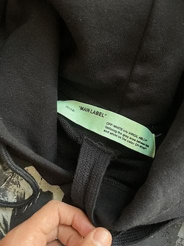 Толстовки: Мужская толстовка, 2XL, Off-White, Новый, цвет - Черный — 3