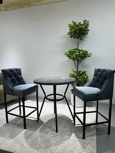 Ашкана үстөлү жана отургуч, Жаңы, Акысыз жеткирүү, түсү - Боз