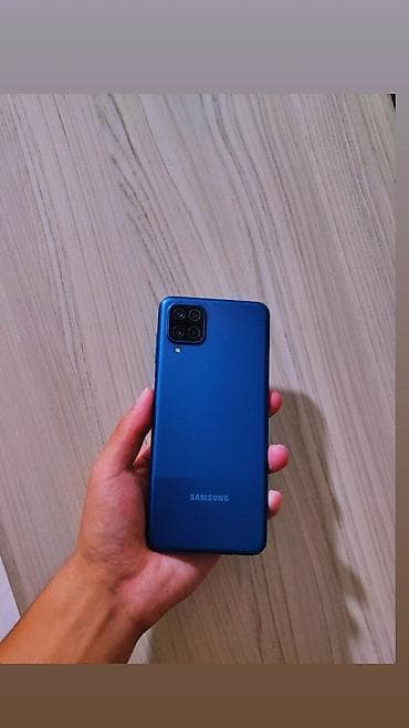 Samsung Galaxy A12, Б/у, 128 ГБ, цвет - Синий, 1 SIM, 2 SIM