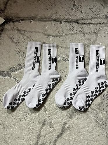 испанский: Грипп‑носки TAPE DESIGN, белые, в индивидуальных зип‑пакетах. - — 2