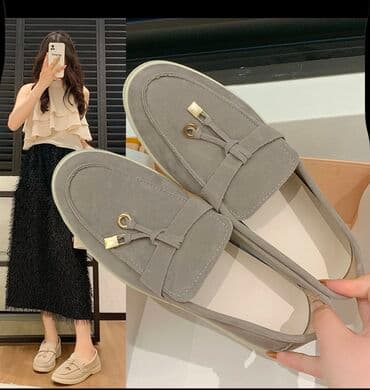 лоро пиано обувь женская летняя: Лоферы, 38, Loro Piana, Новый, цвет - Серый, Платная доставка, Самовывоз — 5