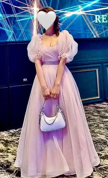 amber elixir: Вечернее платье, А-силуэт, Длинная модель, Фатин, С рукавами, Стразы, Стандарт — 5