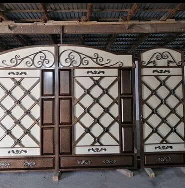 купить ворота с калиткой бу бишкек: Откатные ворота Металлические — 11
