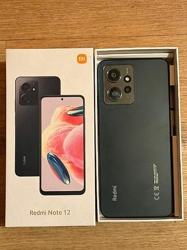 note 8 pro: Redmi, Redmi Note 12, Б/у, 256 ГБ, цвет - Черный, 2 SIM — 1