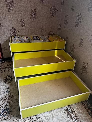 детская кроватка трансформер: Двухъярусная детская кровать, Новый, ЛДСП — 4