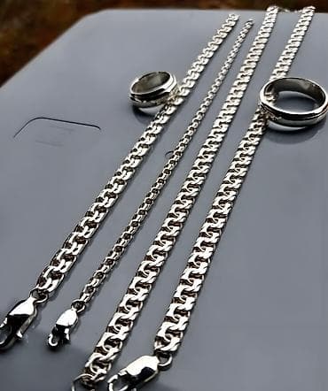 Личные вещи: Цепочка, Бисмарк, Проба 925, Унисекс, Новый — 7