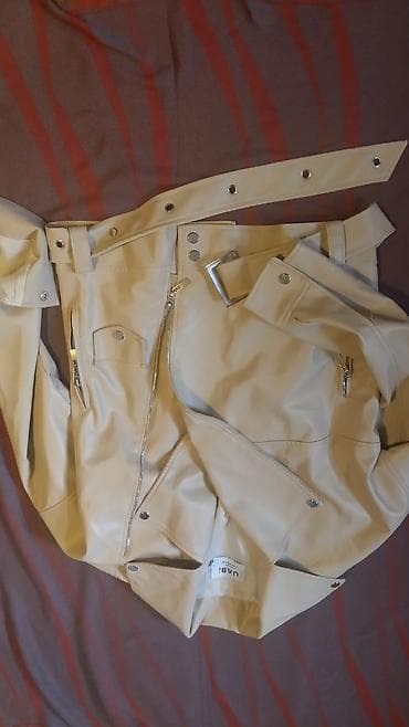 сумка лазерная кожа: Косуха женская UABI, кремового цвета - Материал: эко‑кожа (гладкая — 2