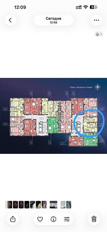 Продажа квартир: 2 комнаты, 61 м², Элитка, 11 этаж, Готовая ПСО (под самоотделку) — 3