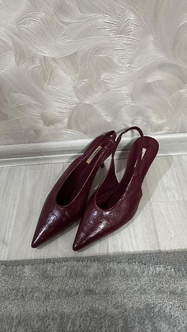 Лодочки CORINA с открытой пяткой (slingback) - Цвет: бордовый (винный