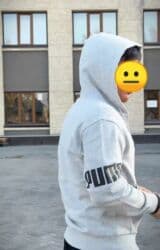 плащ дождовик: Мужская толстовка, 2XL, Puma, Б/у, цвет - Серый, Самовывоз — 1