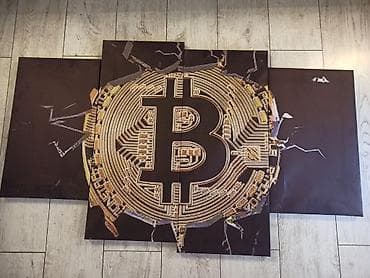 3д картины: Продаю 3D модульную картину "Bitcoin" б/у ни разу не использовали, ы — 1