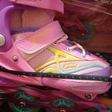 бутсы фудбол: Детские роликовые коньки JAYDON, розово‑сиреневые - Тип: инлайн (4 — 9