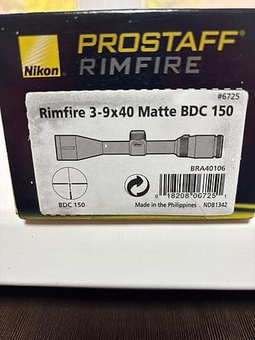 оптика: Оптический прицел Nikon PROSTAFF Rimfire 3–9x40 Matte BDC 150 - — 2