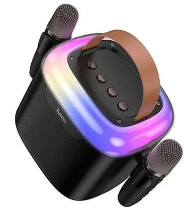 блютуз караоке: Беспроводная Bluetooth колонка "HOCO" DS69 для караоке с 2 микрофонами — 2