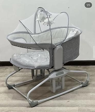 автолюлька graco: Люлька, Б/у, Колыбель, Металл, цвет - Серый, Самовывоз — 1