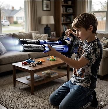 toys: Двухствольный игрушечный «Гатлинг» (размер: ?19 см) Описание: - — 2