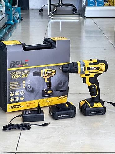 Инструменттер: Аккумуляторная дрель-шуруповерт ROLF TOP-24V Комплектация: - — 2