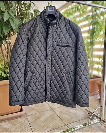 женская джинсовая одежда: Стёганая мужская куртка INTO, размер M. - Цвет: тёмно-синий (navy) - — 1