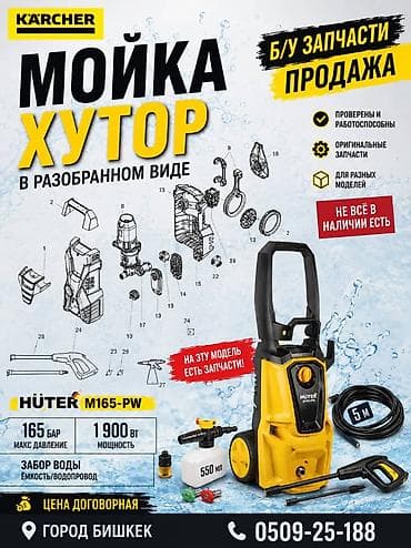 165: Мини-мойка высокого давления Huter M165-PW — модель с максимальным — 1