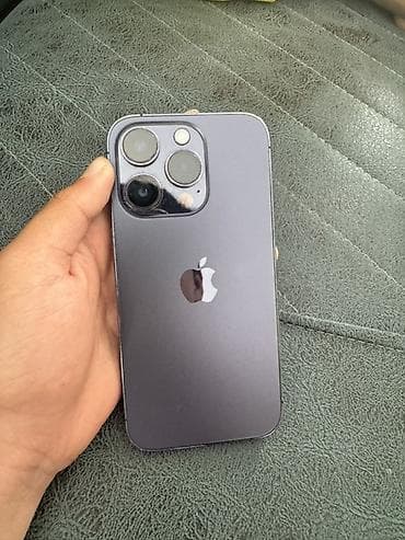 IPhone 14 Pro, Б/у, 256 ГБ, Deep Purple, Чехол, 85 %