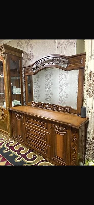Спальный гарнитур, Двуспальная кровать, Дерево, цвет - Коричневый — 1