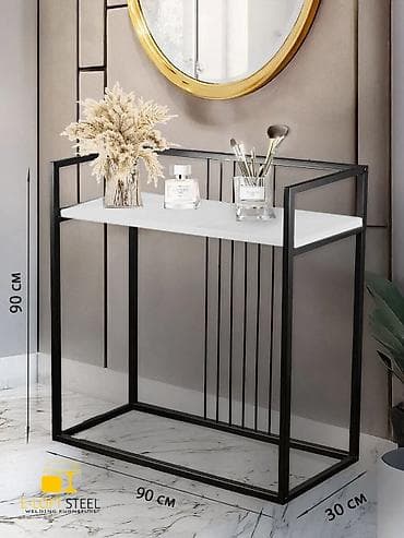 консольный стол: Консоль/прихожая в стиле лофт от E-LOFT STEEL. - Габариты: ?90 см — 2