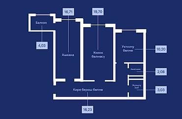 2 комнаты, 72 м², Элитка, 4 этаж, Готовая ПСО (под самоотделку) at lalafo.kg 2 комнаты, 72 м², Элитка, 4 этаж, Готовая ПСО (под самоотделку)
