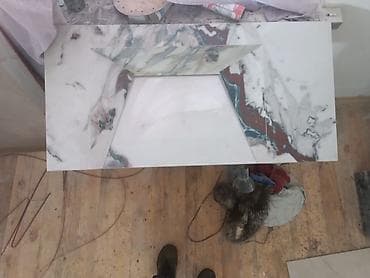 ракы: Ванна үчүн раковина, Өзгөчөлүктөрү: Мрамор тамырлар, Материалы: Мрамор — 2