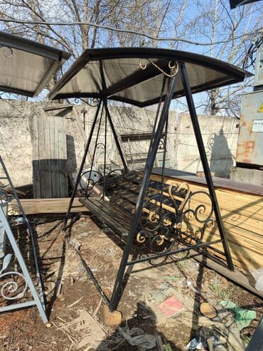 садовая пила: Садовые качели Металл, Со спинкой, С крышей — 10