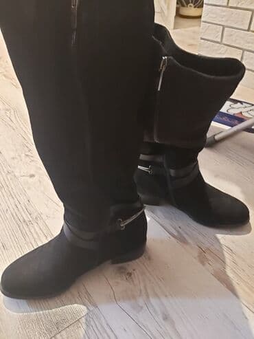 обувь для работы: Сапоги замшевые зима, теплые, отл сост, 40размер — 3