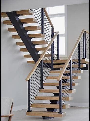 Ремонт и строительство: Готовая ступенька для лестницы, Материал: Деревянная, Покрытие: Шпонирование, Новый — 6