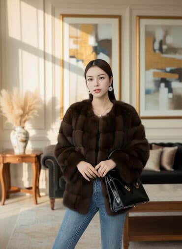 Шуба, Короткая модель, Китай, Все размеры