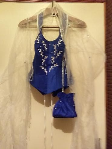 куплю перьевые подушки бу: Продается бальное платье состоящее из пышной юбки и подьюбника синего — 4