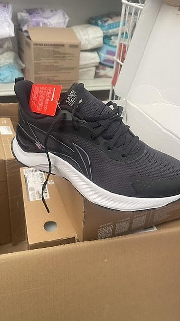 leopard 5: Кроссовки для бега/фитнеса, цвет черный с белой волнистой подошвой. - — 1