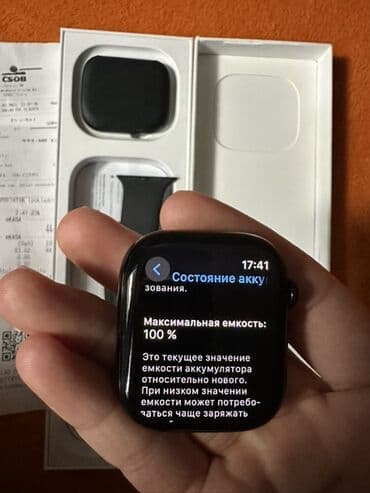 apple watch 7 реплика цена: Умные часы в черном цвете с силиконовым ремешком, оснащенные сенсорным — 2