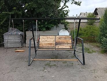 мебель алабыз: Бакча селкинчеги Металл, Жөлөнгүчү менен, Чатырсыз — 5