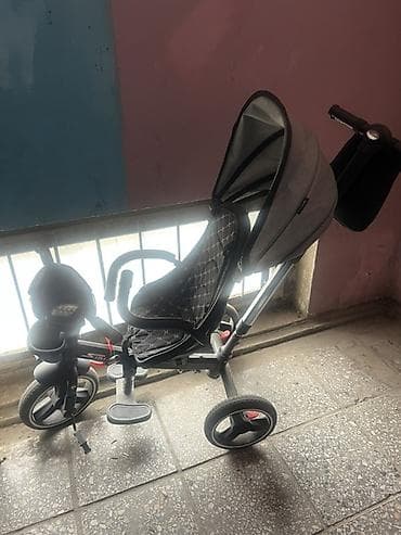 Детский трехколесный велосипед‑коляска с родительской ручкой