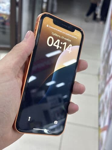 корпус для пк: IPhone Xr, Б/у, 128 ГБ, Оранжевый, Защитное стекло, Кабель, Зарядное устройство, 79 % — 3