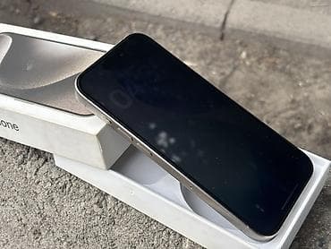 pixel 5a: IPhone 15 Pro, Б/у, 256 ГБ, Natural Titanium, Коробка, 81 % — 3