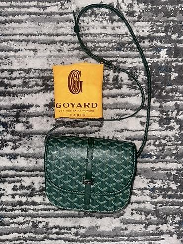 Сумка Goyard (кроссбоди) зеленого цвета с фирменным монограммным