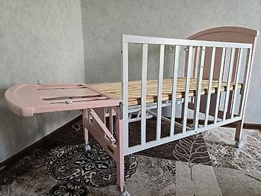 мишка кастюм: Детская кроватка манеж - Материал: массив/реечное основание из — 3