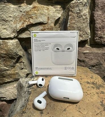 Микрофоны: Airpods 3 Подключается на ios/android Быстрая зарядка Оригинальная — 3