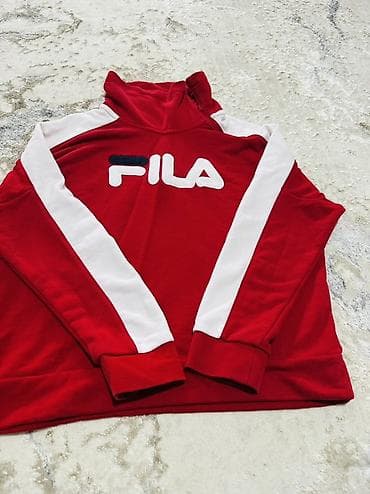 teech fleece: Толстовка FILA, красно-белая - Оригинальный спортивный стиль бренда — 1