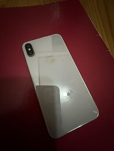 IPhone X, Б/у, 256 ГБ, Белый, Чехол, Коробка, 100 %